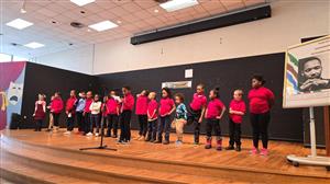students performing a MLK tribute